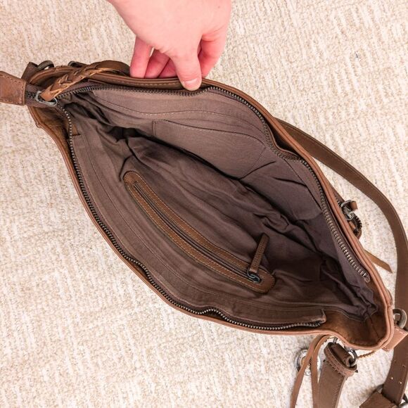 NWOT Free People Dixon Leather Crossbody + Charms - Picture 8 of 10